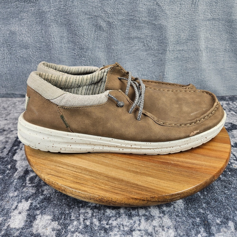 Hey Dude Paul Desert Mens Slip On Loafers Moc Toe Shoes 112290300 Size 14